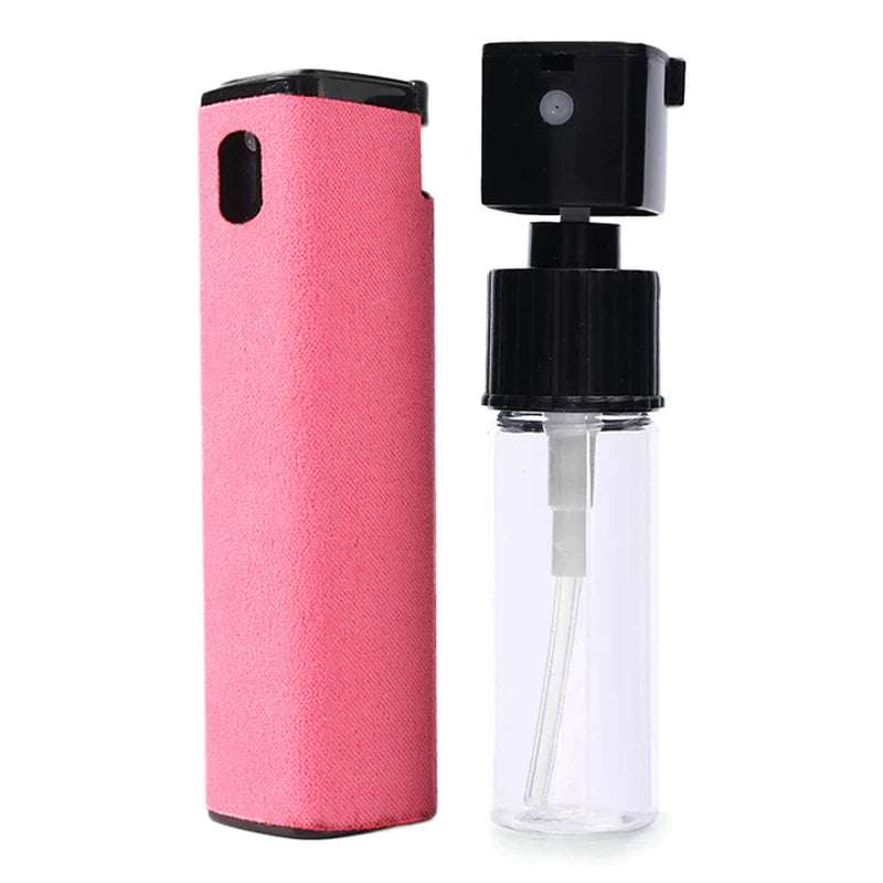 2-in-1 Microfiber Screen Cleaner Spray Bottle – Portable Cleaning Tool for Phone, Tablet, Laptop & Glasses
