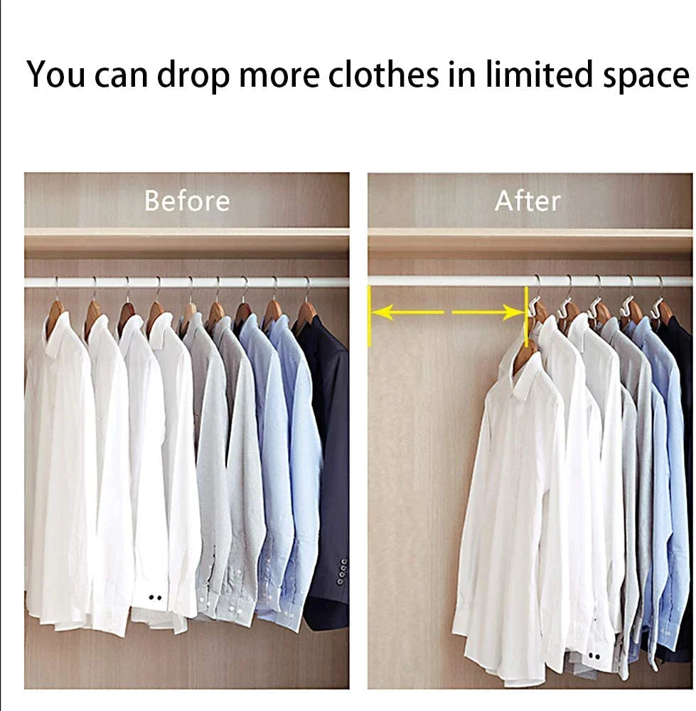 40PCS Clothes Hanger Connector Hooks – Space-Saving Closet Organizer for Hangers, Belts, Bags & Accessories