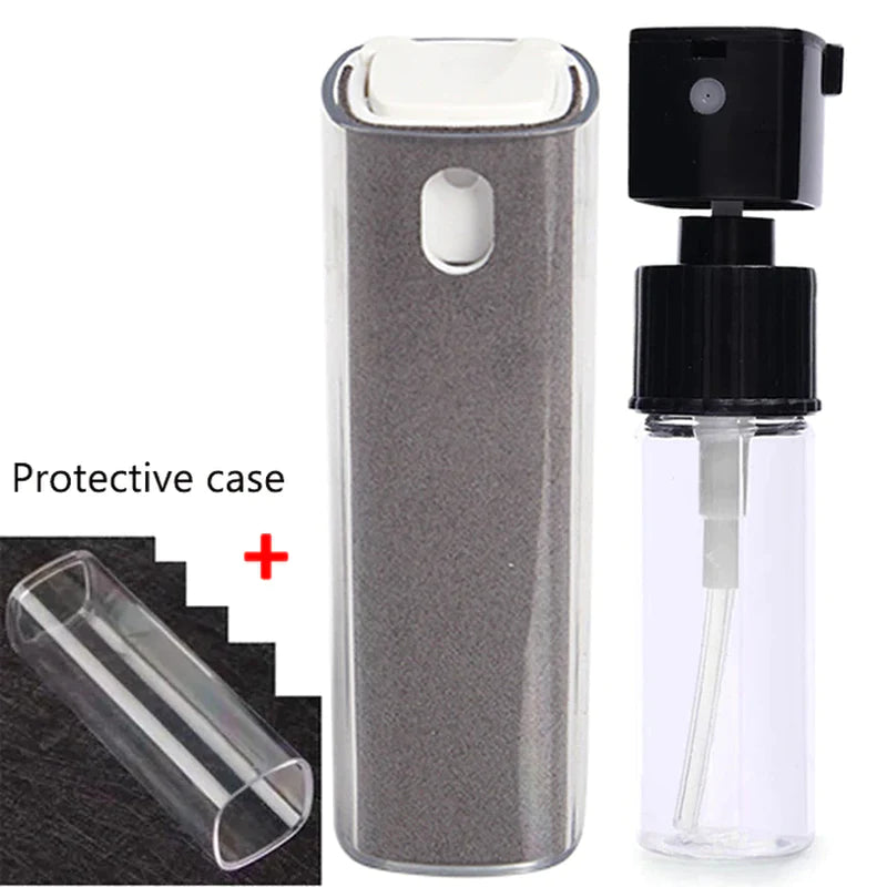 2-in-1 Microfiber Screen Cleaner Spray Bottle – Portable Cleaning Tool for Phone, Tablet, Laptop & Glasses
