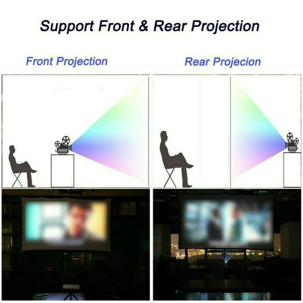 HD Foldable Projector Screen 16:9 - Portable Home & Outdoor Theater Display (60β150 inch)