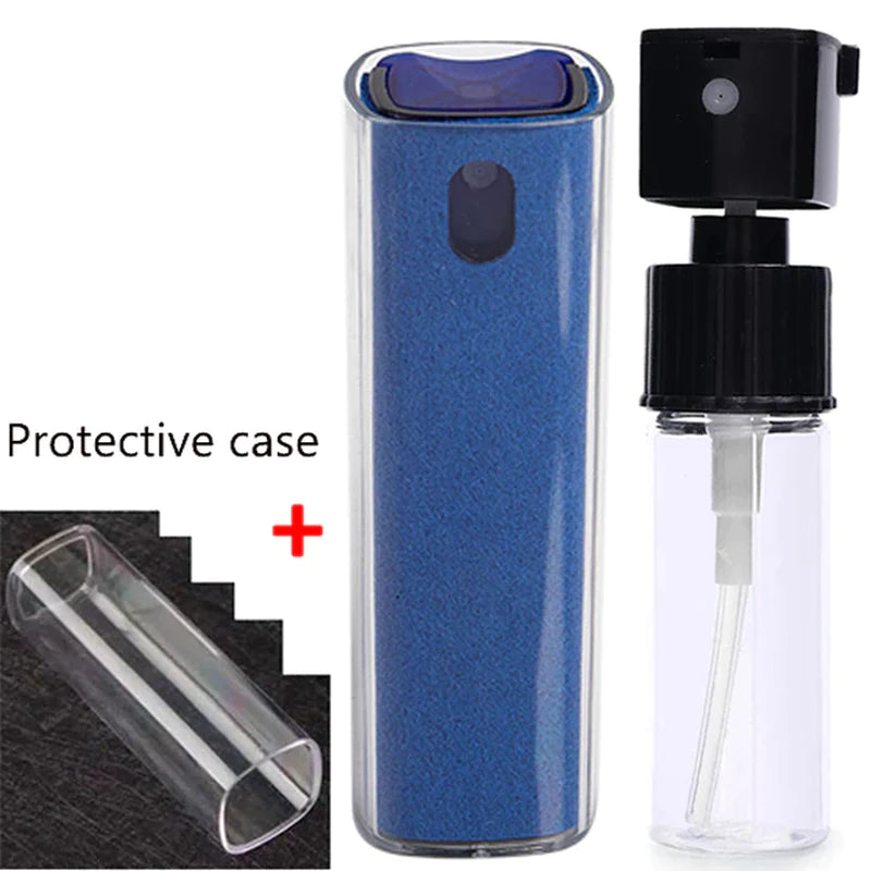 2-in-1 Microfiber Screen Cleaner Spray Bottle – Portable Cleaning Tool for Phone, Tablet, Laptop & Glasses