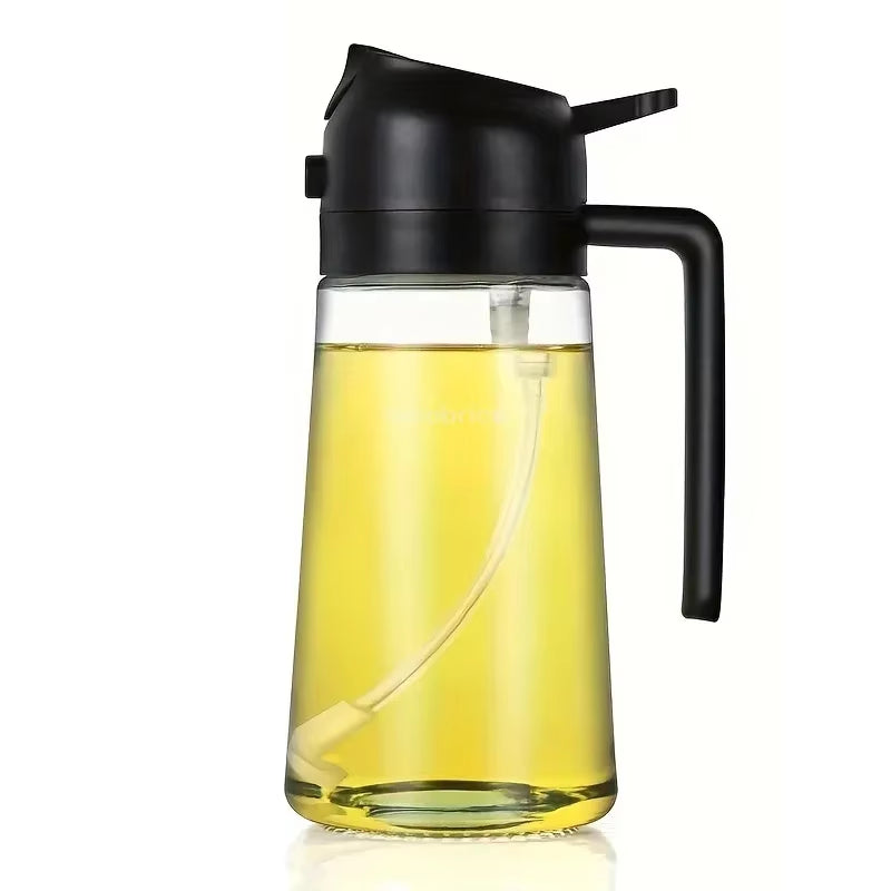 2-in-1 Olive Oil Spray Bottle & Dispenser – Kitchen Cooking Oil Mister for Healthy Cooking (200ml & 500ml)