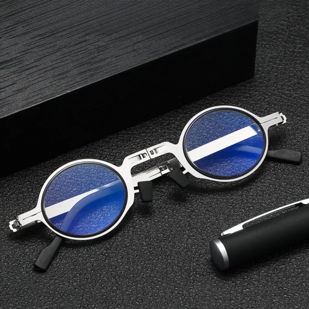 Portable Folding HD Reading Glasses – Ultra-Light Retro Design for Men & Women (0–4.0)