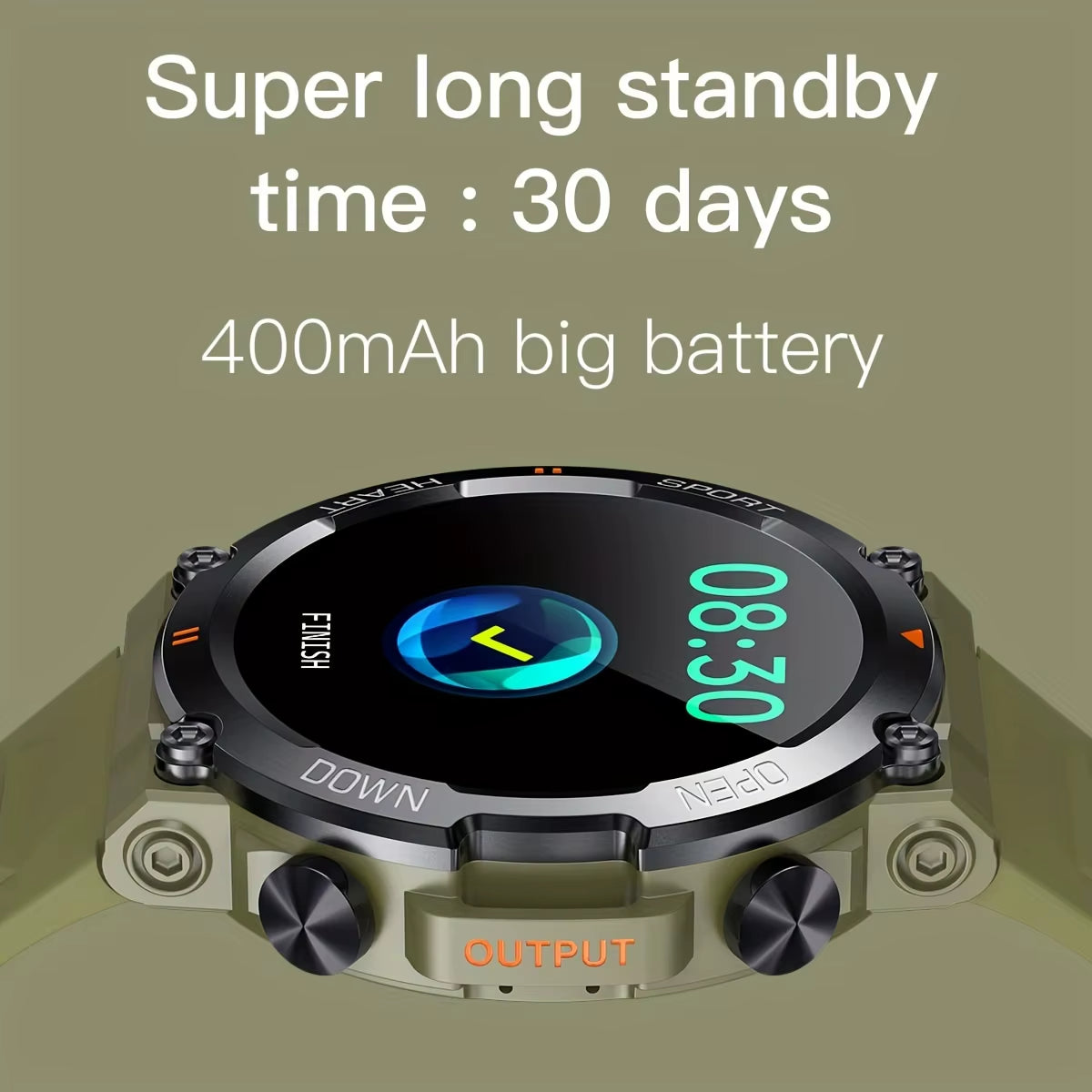 K56Pro Men’s Smartwatch with Bluetooth Calling, Heart Rate & Blood Oxygen Monitor, 1.39" HD Screen, 400mAh Battery, Long Standby
