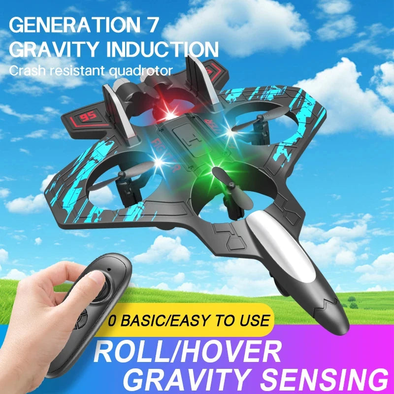 2.4G Remote Control Fighter Plane with LED Lights – Foam Glider Stunt UAV Helicopter