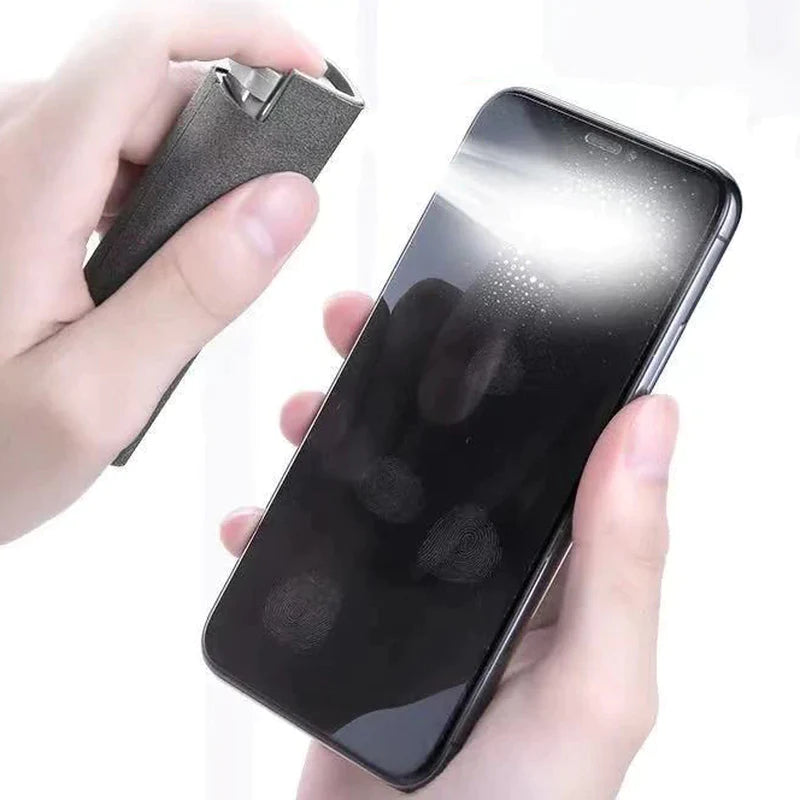 2-in-1 Microfiber Screen Cleaner Spray Bottle – Portable Cleaning Tool for Phone, Tablet, Laptop & Glasses
