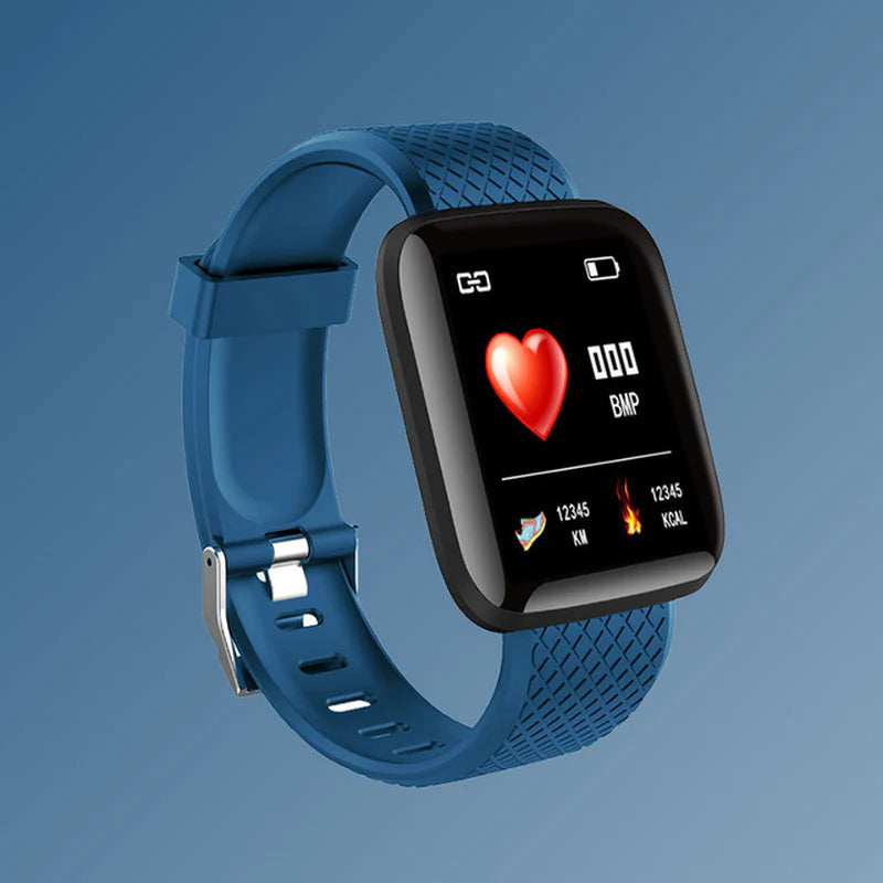 Smart Fitness Tracker Watch for Men & Women – Heart Rate, Sleep, Message Alerts, Waterproof, Bluetooth, USB Charge