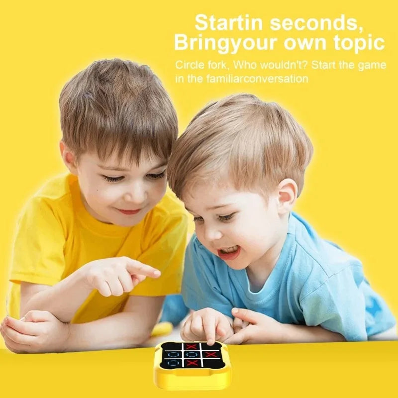 Tic-Tac-Toe Electronic Puzzle Battle Game – Interactive Parent-Child Travel Toy with Multiple Play Modes