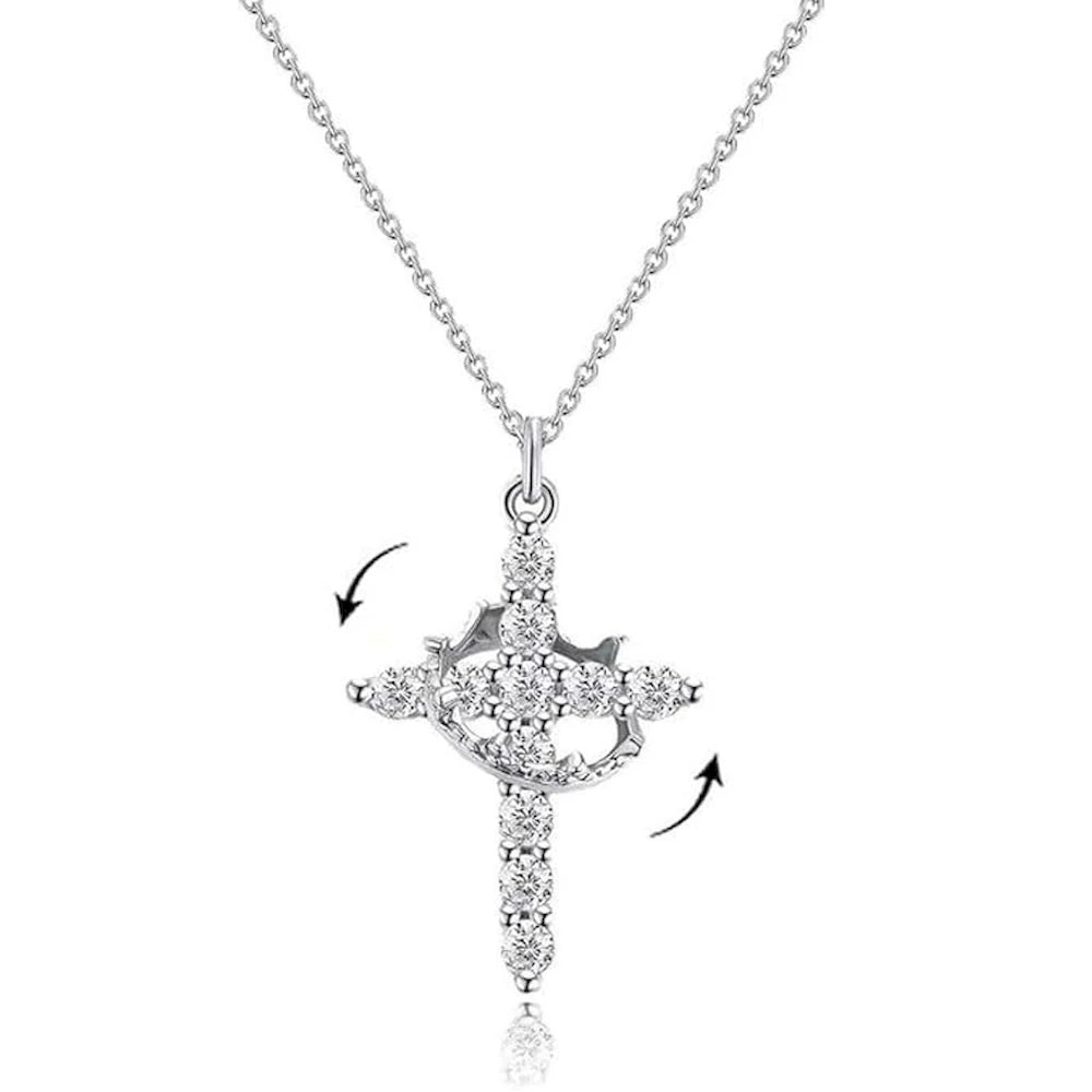 Gold & Silver Plated Cross Necklace for Men & Women – Stainless Steel Chain, Waterproof, Rust-Proof, Faith Jewelry Gift