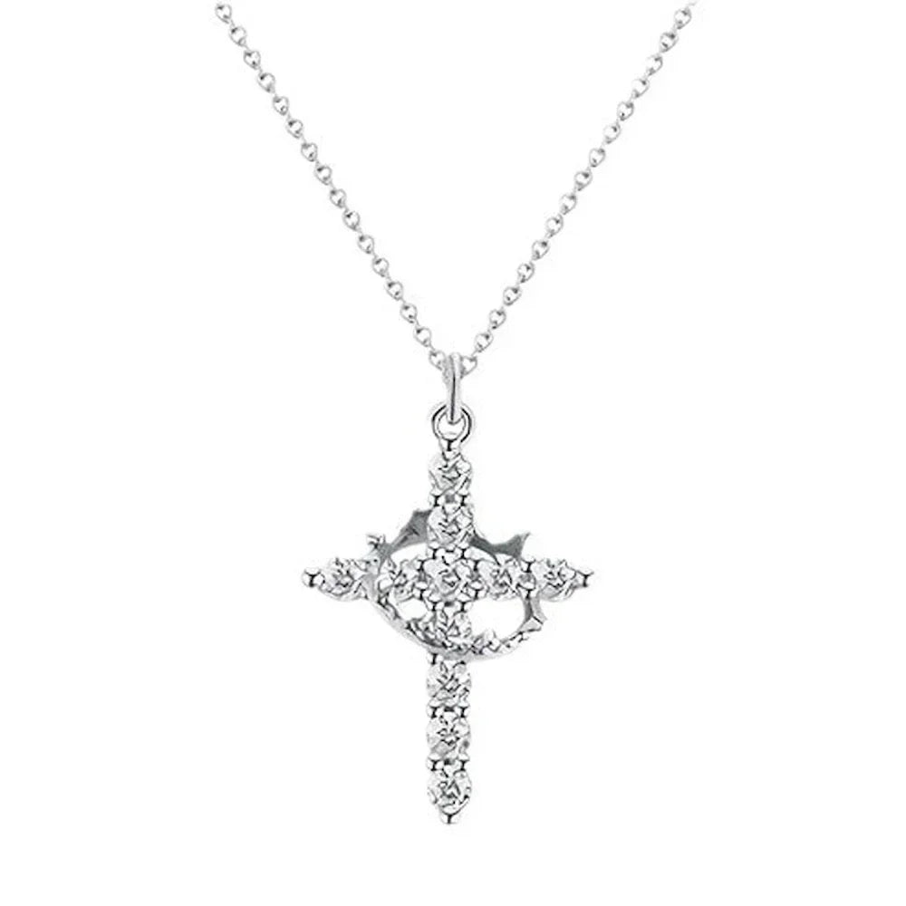 Gold & Silver Plated Cross Necklace for Men & Women – Stainless Steel Chain, Waterproof, Rust-Proof, Faith Jewelry Gift