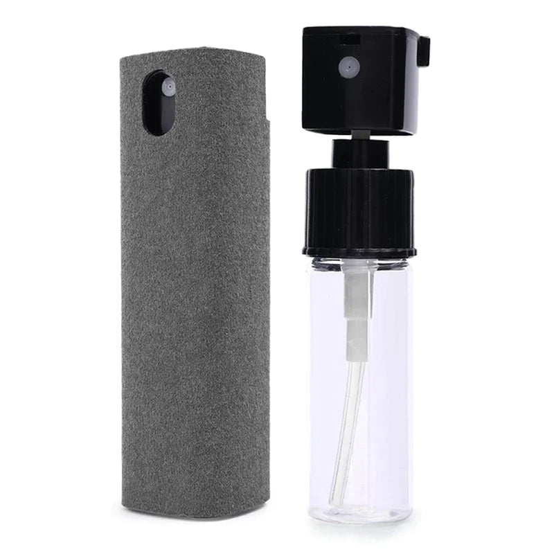2-in-1 Microfiber Screen Cleaner Spray Bottle – Portable Cleaning Tool for Phone, Tablet, Laptop & Glasses