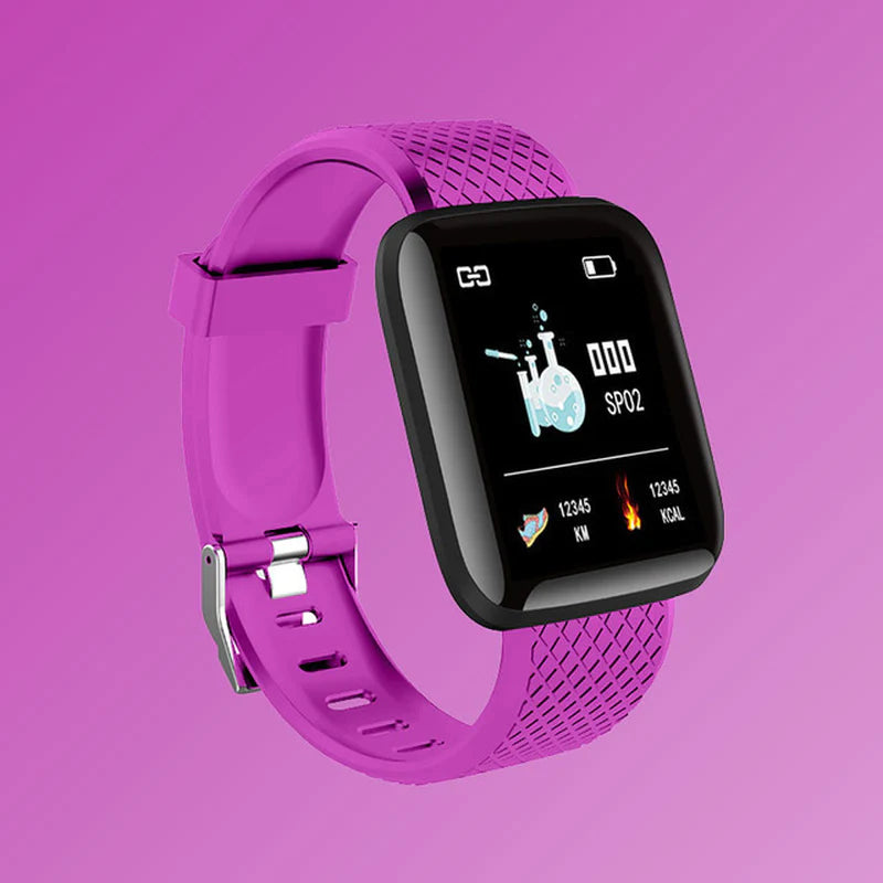 Smart Fitness Tracker Watch for Men & Women – Heart Rate, Sleep, Message Alerts, Waterproof, Bluetooth, USB Charge
