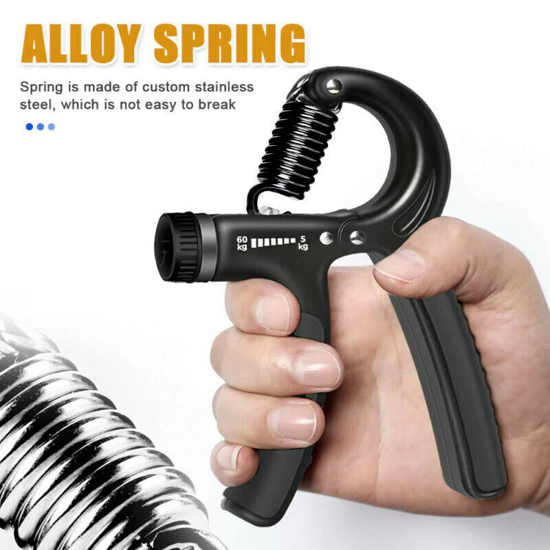 Adjustable Hand Grip Strengthener 5–60Kg – Grip & Forearm Exerciser for Strength Training, Rehab, Sports & Fitness