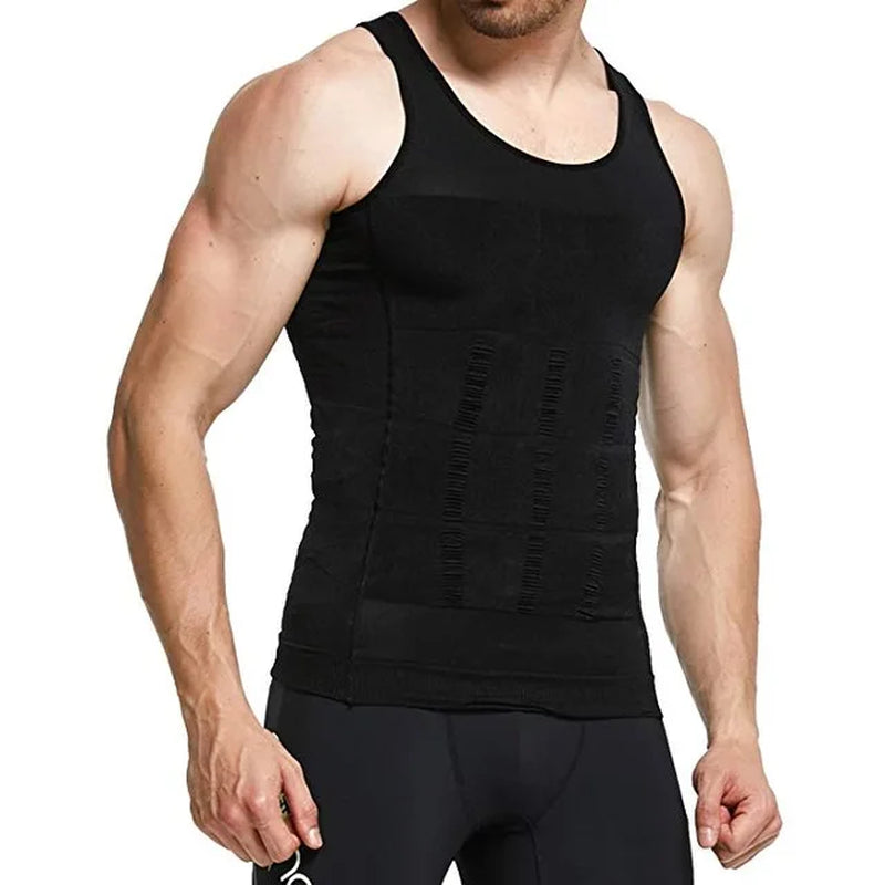 Men’s Slimming Compression Tank Top – Abdomen & Chest Shaper with Back Support