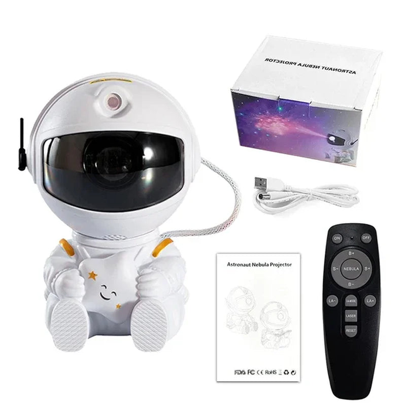 Astronaut Star Projector Galaxy Night Light – LED Nebula Space Lamp for Bedroom, Kids & Home Decor