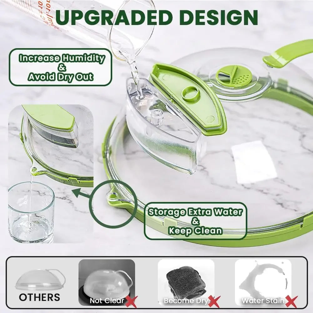 Clear Microwave Cover for Food – 10 Inch Splatter Guard with Handle & Steam Vent | BPA-Free Kitchen Gadget