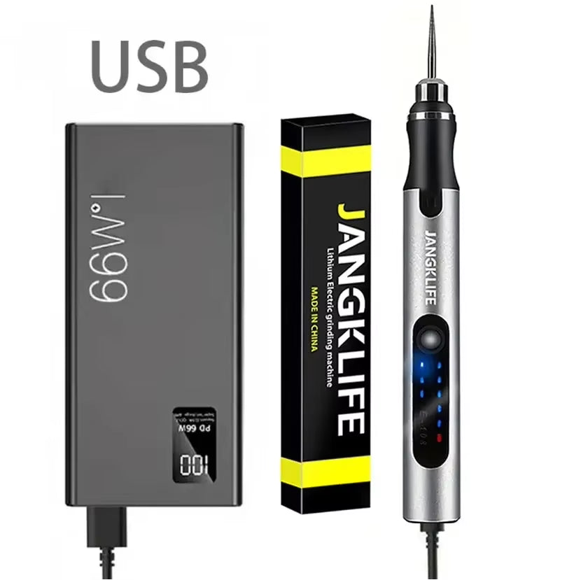 USB Cordless Rotary Tool Kit – Mini Engraving Pen Drill for Wood, Metal, Glass & Jewelry DIY