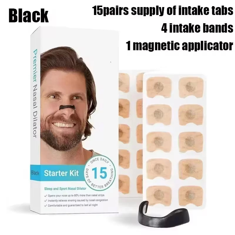 15 Pairs Magnetic Nasal Breathing Dilators Kit – Anti-Snoring, Sports Oxygen Booster & Allergy Relief Nose Clips