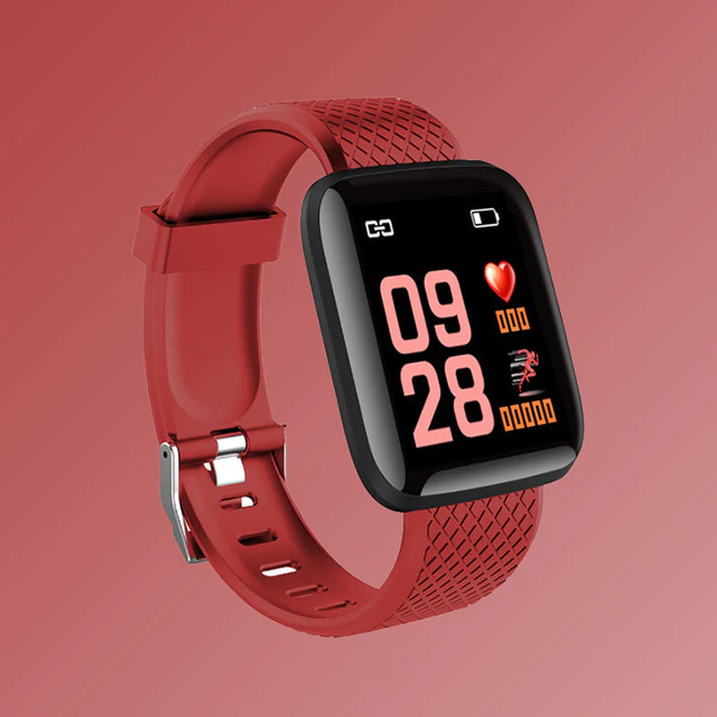 Smart Fitness Tracker Watch for Men & Women – Heart Rate, Sleep, Message Alerts, Waterproof, Bluetooth, USB Charge