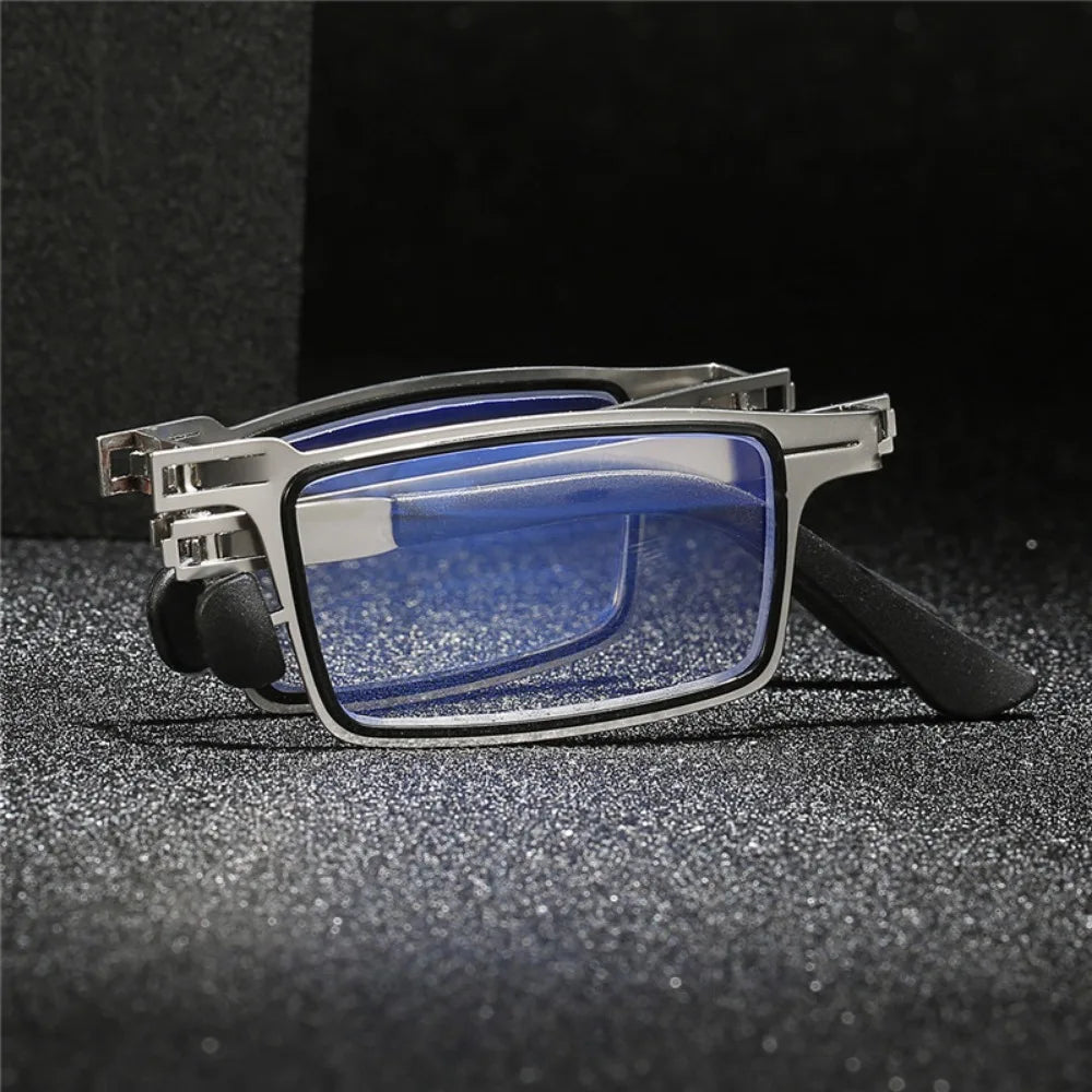 Portable Folding HD Reading Glasses – Ultra-Light Retro Design for Men & Women (0–4.0)