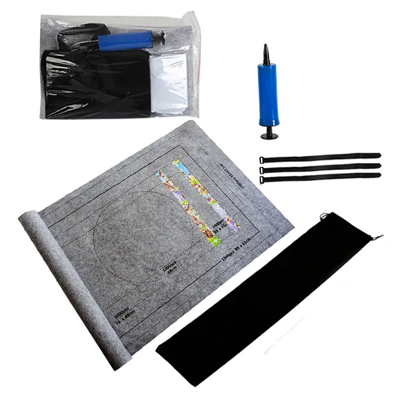 Portable Felt Puzzle Roll Mat – Jigsaw Puzzle Storage & Playmat for Up to 1500 Pieces (Only Mat)