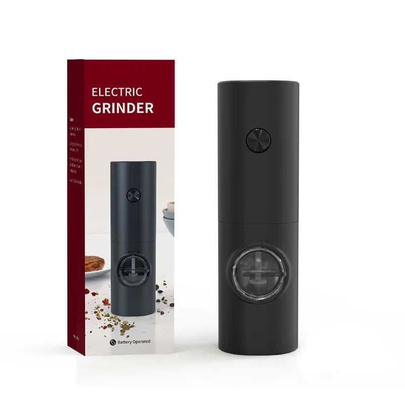 Electric Automatic Salt & Pepper Grinder Set with LED Light – Battery Powered Gravity Spice Mill, Adjustable Coarseness