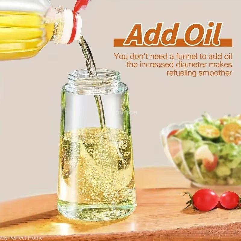 2-in-1 Olive Oil Spray Bottle & Dispenser – Kitchen Cooking Oil Mister for Healthy Cooking (200ml & 500ml)