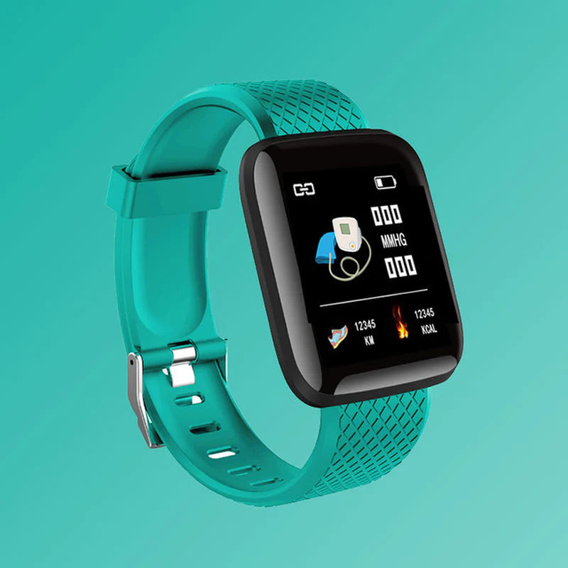 Smart Fitness Tracker Watch for Men & Women – Heart Rate, Sleep, Message Alerts, Waterproof, Bluetooth, USB Charge