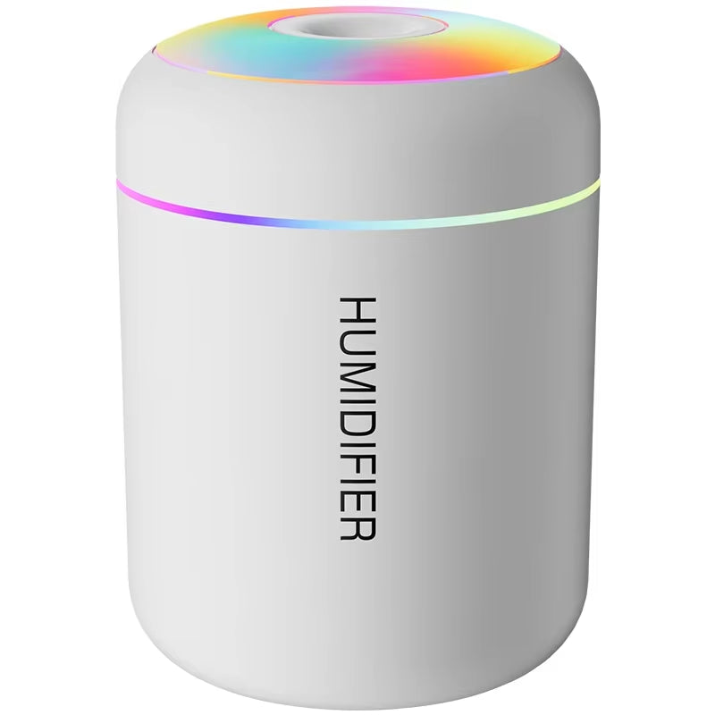 Mini USB Air Humidifier & Essential Oil Diffuser with LED Lights – 180ml Portable Aromatherapy Mist Maker for Home, Car & Bedroom