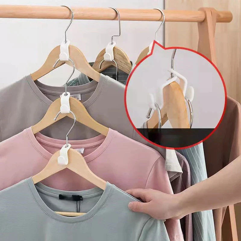 40PCS Clothes Hanger Connector Hooks – Space-Saving Closet Organizer for Hangers, Belts, Bags & Accessories