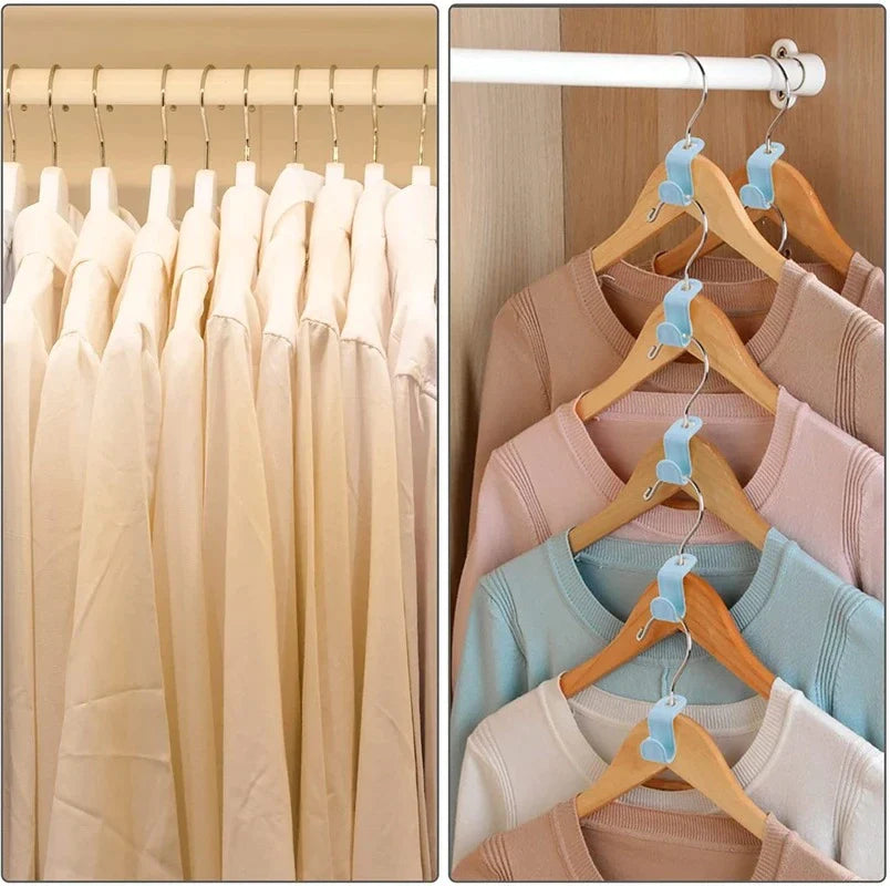 40PCS Clothes Hanger Connector Hooks – Space-Saving Closet Organizer for Hangers, Belts, Bags & Accessories