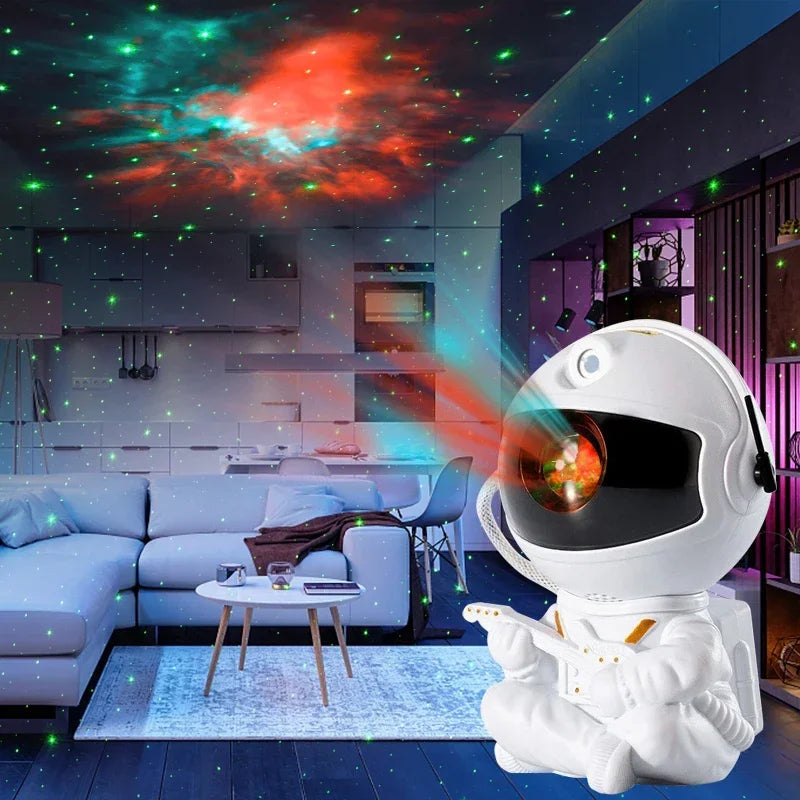 Astronaut Star Projector Galaxy Night Light – LED Nebula Space Lamp for Bedroom, Kids & Home Decor