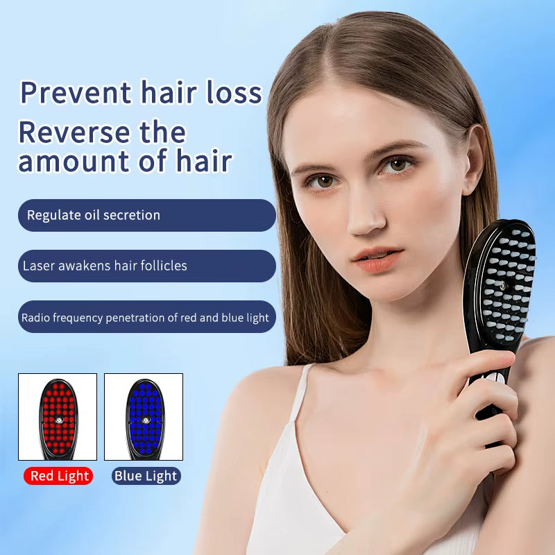 Electric Spray Massage Comb with LED Light & Nano Atomization – Hair Growth & Anti-Hair Loss Scalp Massager Brush
