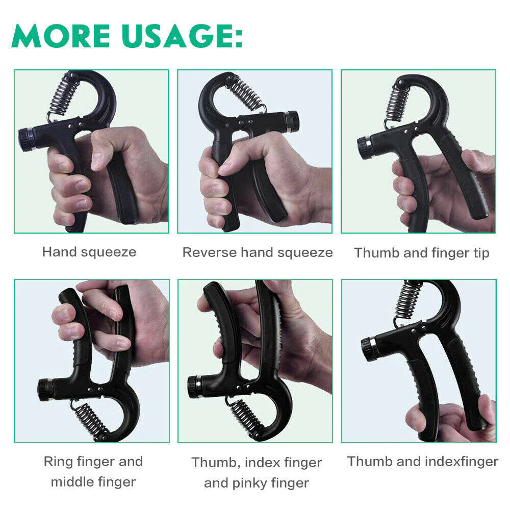 Adjustable Hand Grip Strengthener 5–60Kg – Grip & Forearm Exerciser for Strength Training, Rehab, Sports & Fitness
