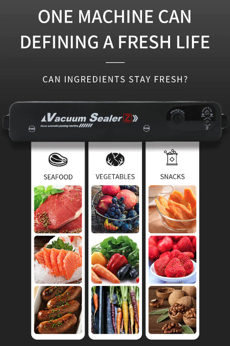 Automatic Vacuum Sealer Machine with Seal Bags – Food Preservation Saver for Dry & Wet Foods