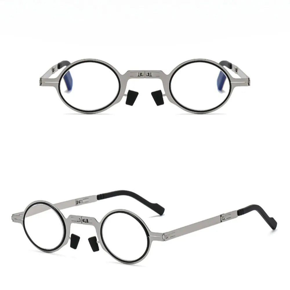 Portable Folding HD Reading Glasses – Ultra-Light Retro Design for Men & Women (0–4.0)