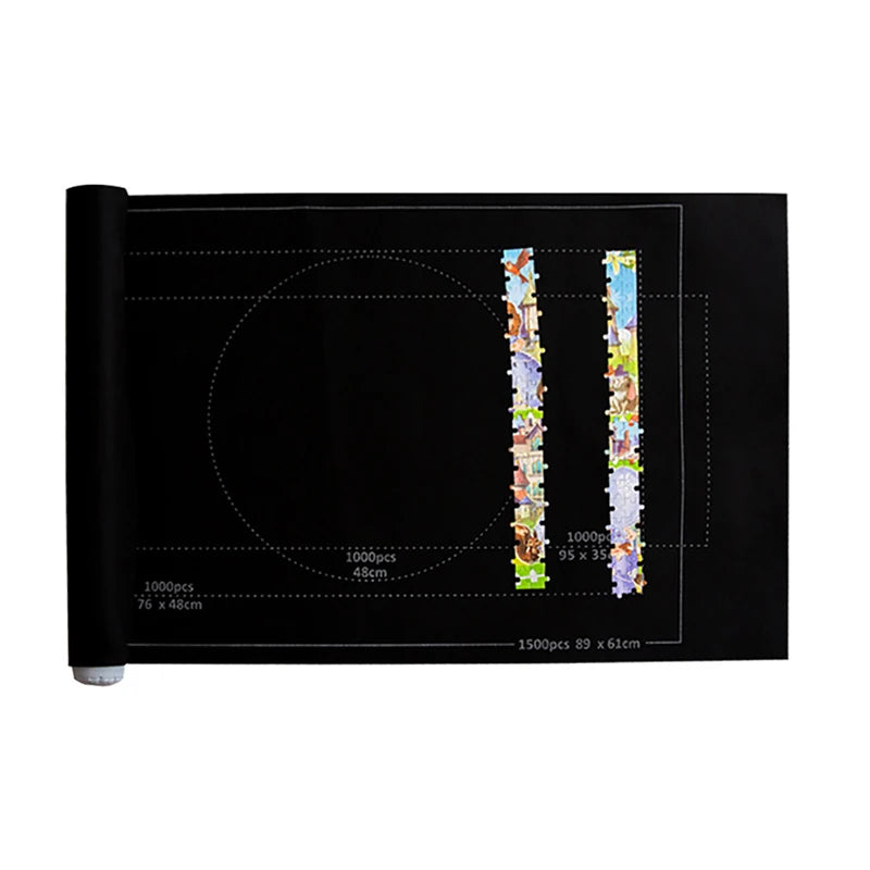 Portable Felt Puzzle Roll Mat – Jigsaw Puzzle Storage & Playmat for Up to 1500 Pieces (Only Mat)