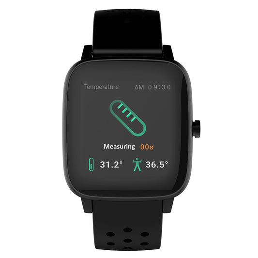Smartwatch with Heart Rate, Temperature, SpO2 & Blood Pressure Monitor – Bluetooth, Waterproof, Fitness Tracker