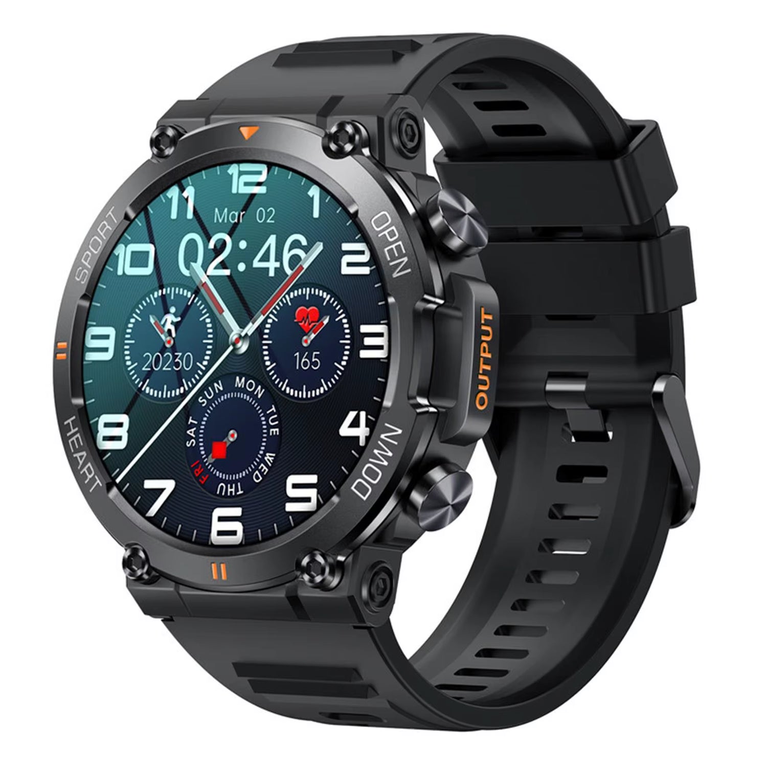 K56Pro Men’s Smartwatch with Bluetooth Calling, Heart Rate & Blood Oxygen Monitor, 1.39" HD Screen, 400mAh Battery, Long Standby