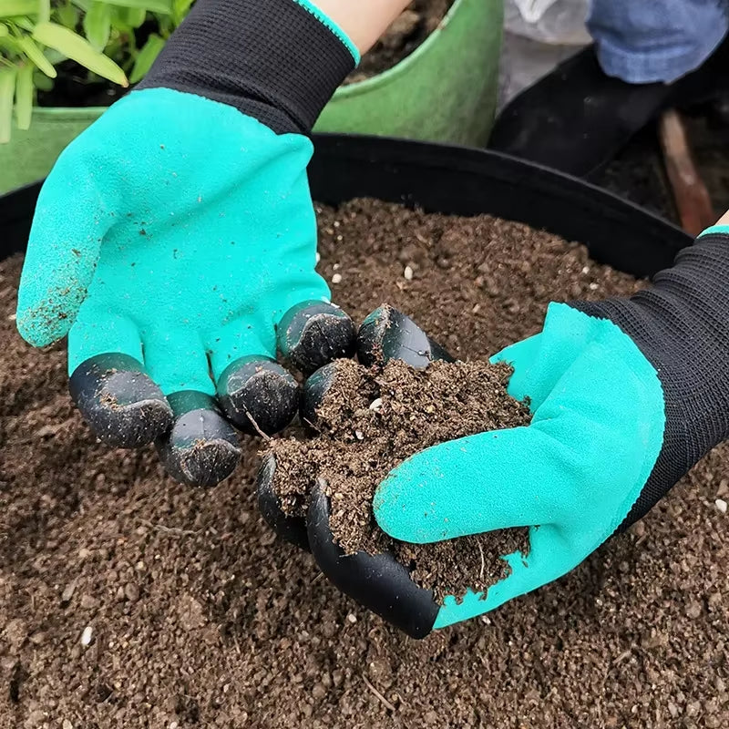 Clawterra™ Gardening Gloves – Waterproof, Stab-Resistant Planting & Digging Gloves with Built-In Claws