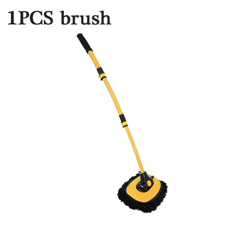 Telescopic Car Wash Mop with Long Handle | Flexible Chenille Cleaning Brush for Cars, Windows & Home