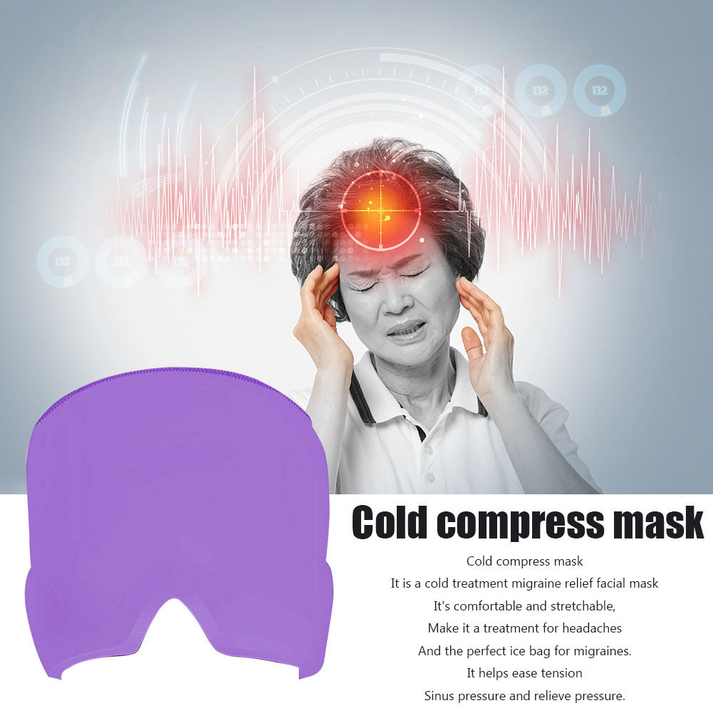 ThermiZen™ Cold Therapy Head Wrap & Eye Mask – Headache, Migraine & Stress Relief