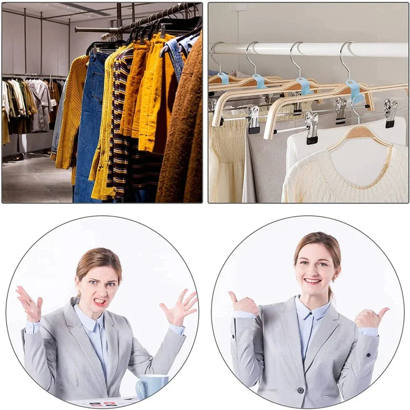 40PCS Clothes Hanger Connector Hooks – Space-Saving Closet Organizer for Hangers, Belts, Bags & Accessories