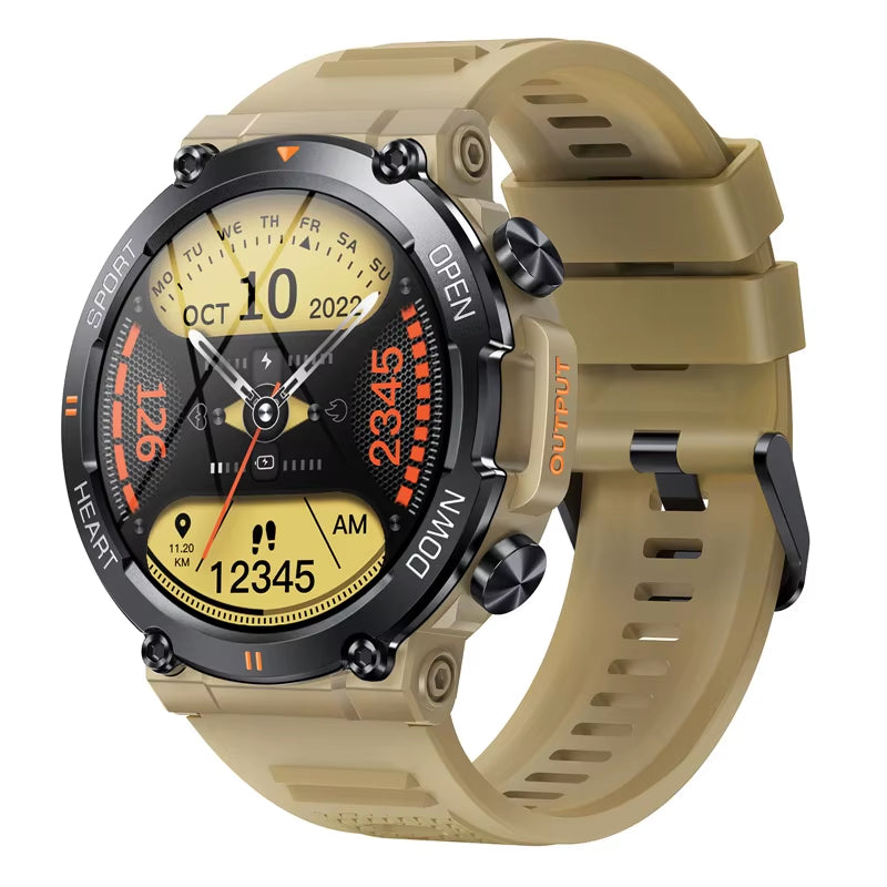 K56Pro Men’s Smartwatch with Bluetooth Calling, Heart Rate & Blood Oxygen Monitor, 1.39" HD Screen, 400mAh Battery, Long Standby