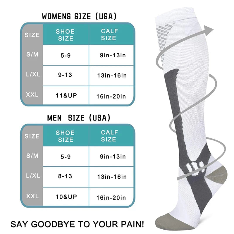 Medical Compression Socks 20-30 mmHg for Men & Women – Circulation Support for Nurses, Running, Travel & Varicose Veins