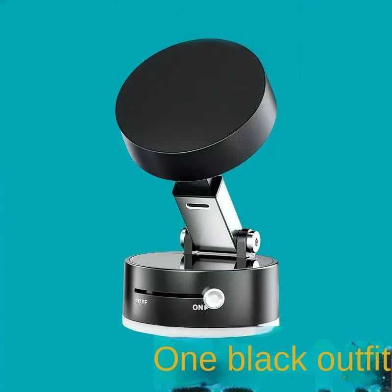 Foldable Magnetic Vacuum Car Phone Holder – Strong Suction Mount for Dashboard, Mirror, or Gym Use | Universal Compatibility