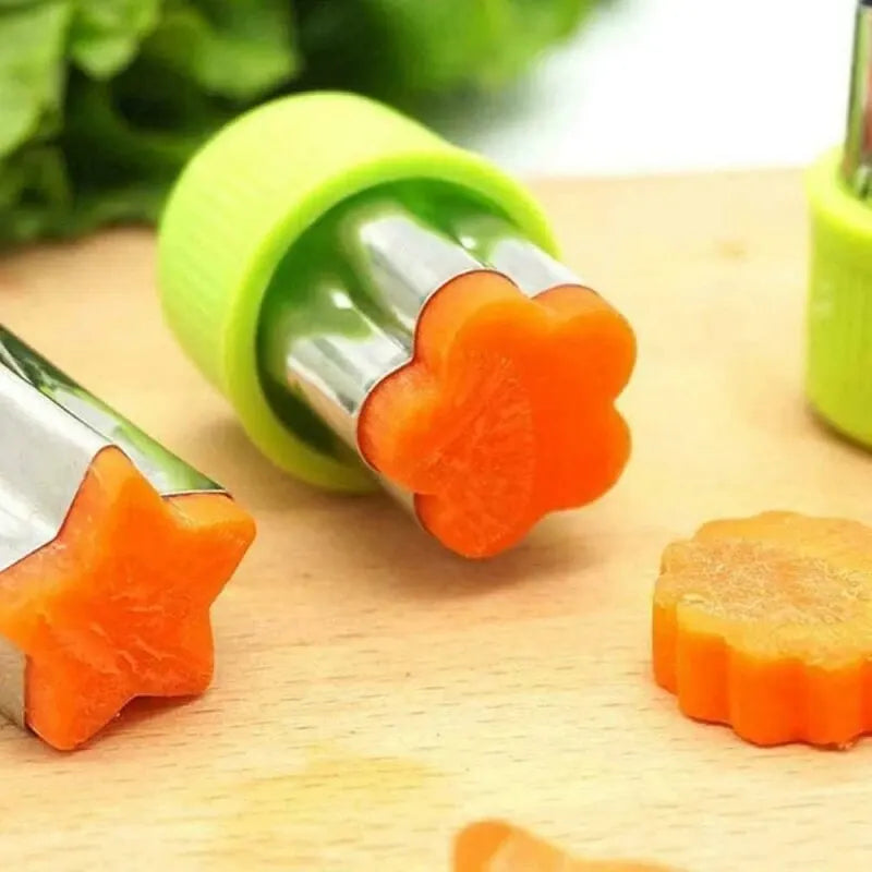 Fruit & Vegetable Cutter Set – 12 Stainless Steel Shapes for Kids’ Snacks, Cookies, and DIY Baking