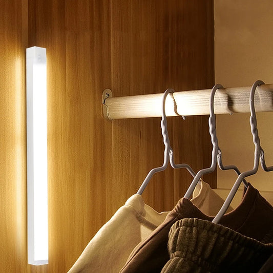 Type-C Rechargeable PIR Motion Sensor LED Night Light – Magnetic Under Cabinet, Wardrobe & Bedside Lamp