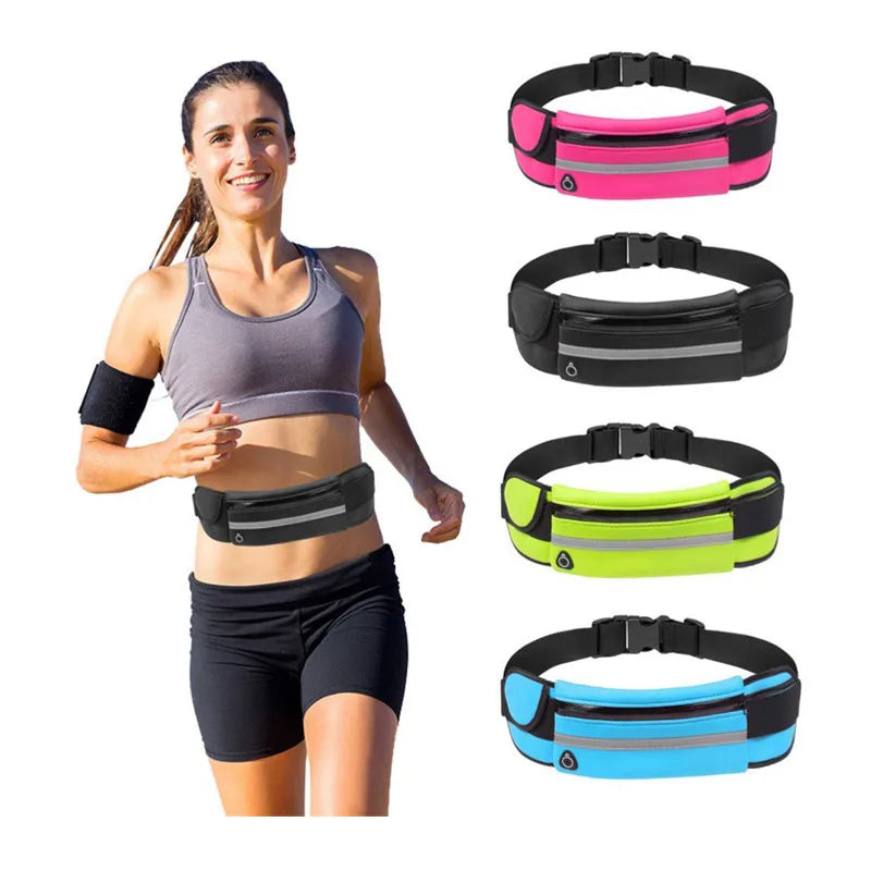 Waterproof Running Waist Bag with USB Port – Adjustable Sports Belt Bag for Phone, Gym, Travel & Outdoor Activities