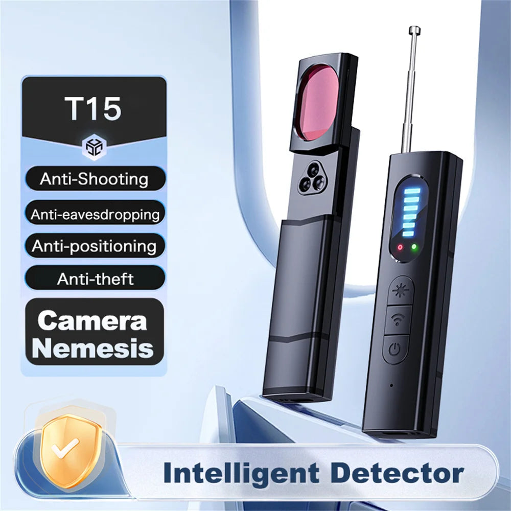 T15 Anti-Spy Hidden Camera & GPS Detector | Wireless Signal Scanner for Bug Sweeping & Privacy Protection